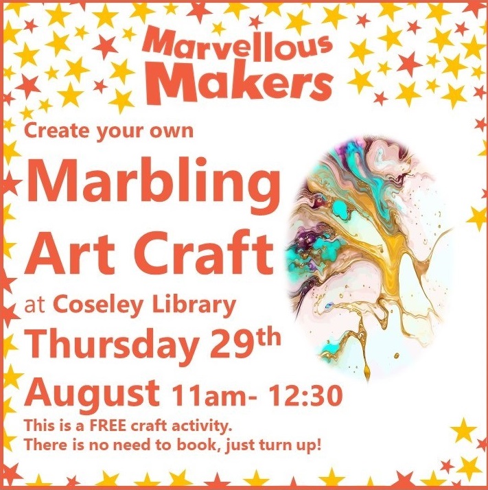 Coseley Library - Marbling Art Craft